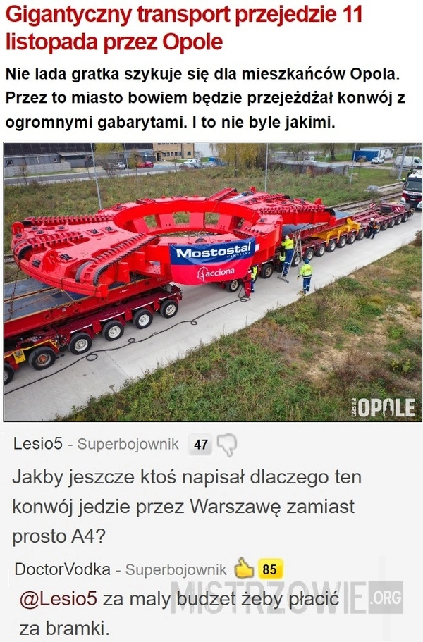 
    
			Gigantyczny transport					