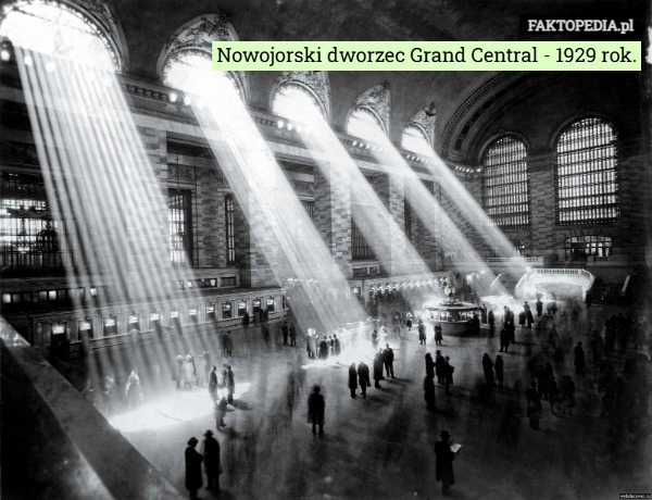 
    Nowojorski dworzec Grand Central - 1929 rok.