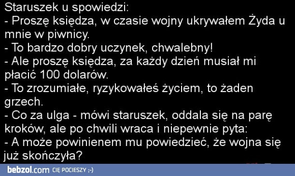 
    Staruszek u spowiedzi