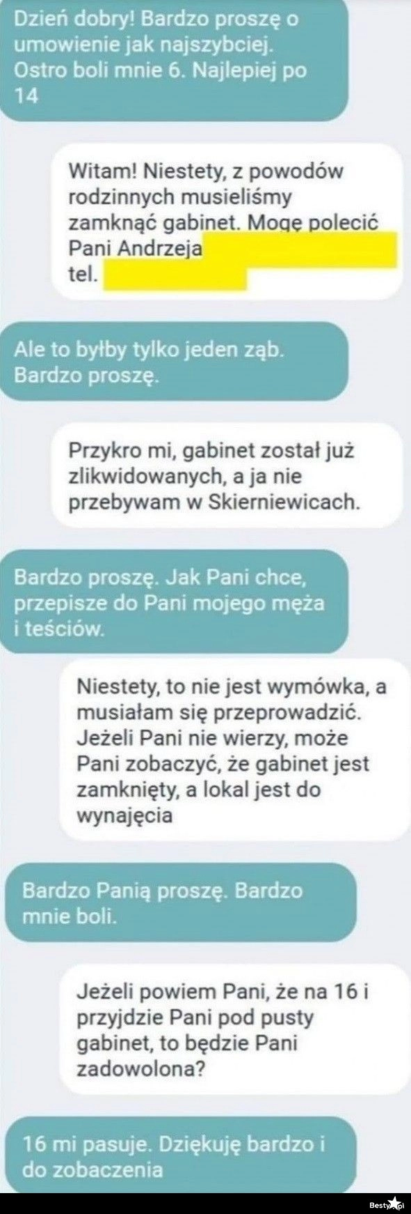 
    Pilna wizyta 