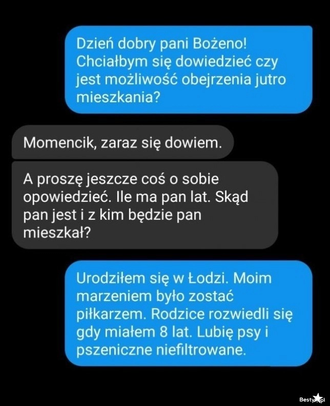 
    Kilka pytań do przyszłego najemcy 