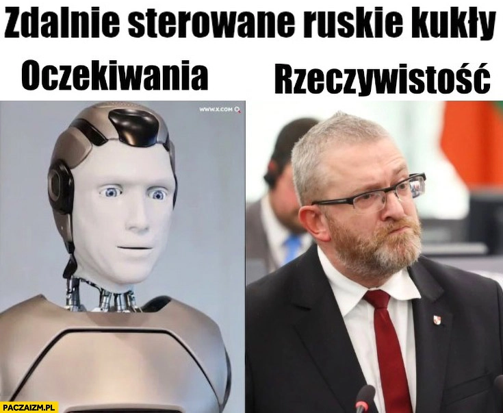 
    Zdalnie sterowane ruskie kukły oczekiwania robot rzeczywistość Grzegorz Braun