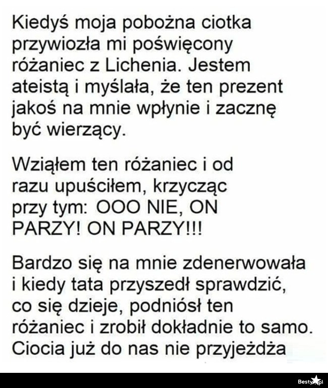 
    Nadgorliwa ciotka i różaniec 