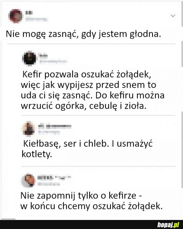 
    Kefir na oszukanie żołądka