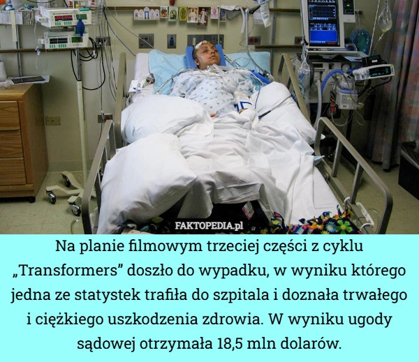 
    Na planie filmowym trzeciej części z cyklu „Transformers” doszło do wypadku,