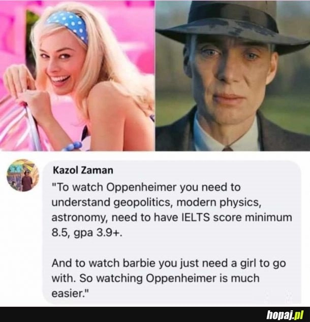 
    Oppenheimer i Barbie