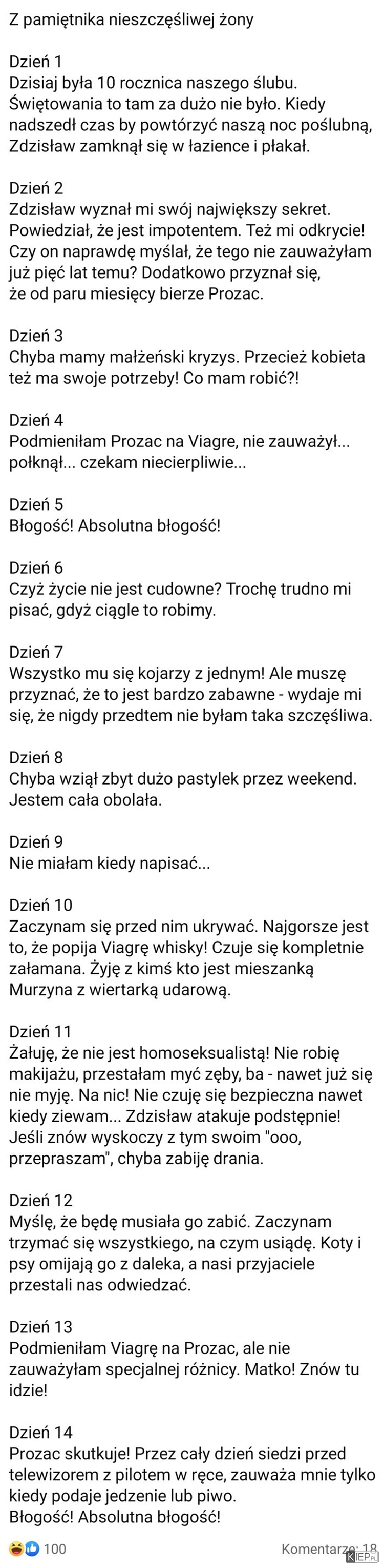 
    Z pamiętnika nieszczęśliwej żony