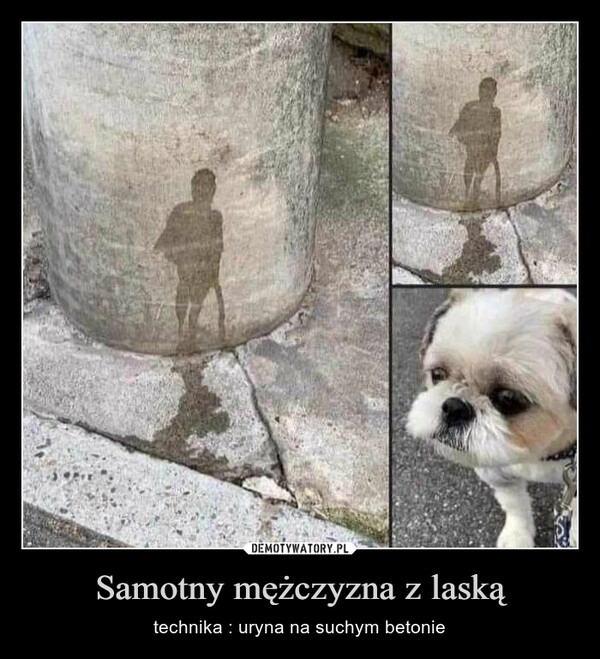 
    Samotny mężczyzna z laską