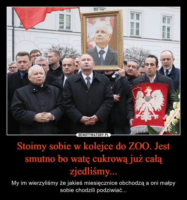 
    Stoimy sobie w kolejce do ZOO. Jest smutno bo watę cukrową już całą zjedliśmy...