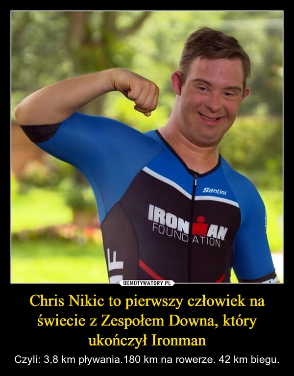 
    Chris Nikic to pierwszy człowiek na świecie z Zespołem Downa, który ukończył Ironman