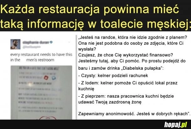 
    Informacja dla mężczyzn w toalecie