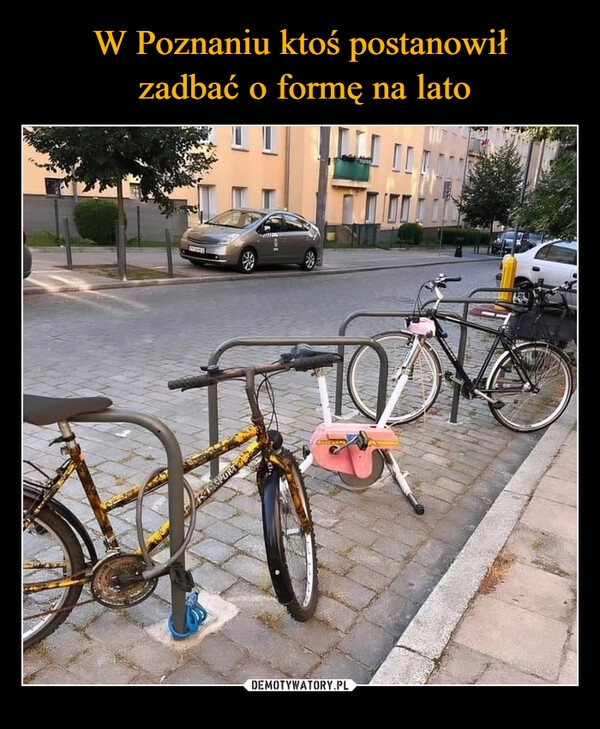 
    W Poznaniu ktoś postanowił
 zadbać o formę na lato