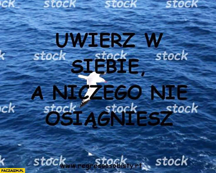 
    Uwierz w siebie, a niczego nie osiągniesz Regres osobisty