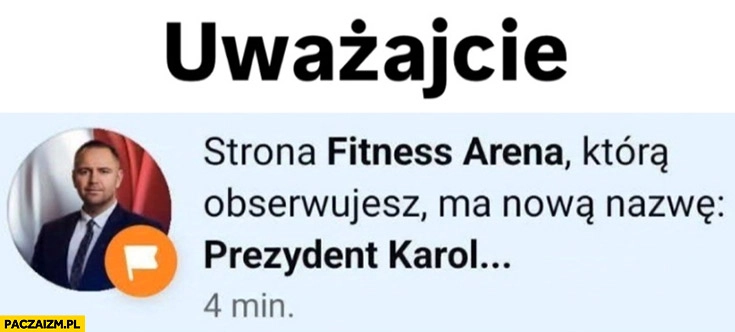 
    Uważajcie strona fitness arena ma nowa nazwę prezydent Karol Nawrocki