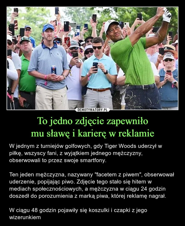 
    To jedno zdjęcie zapewniło
mu sławę i karierę w reklamie