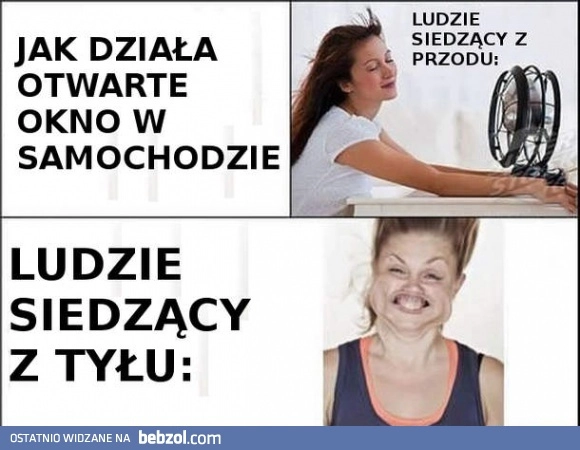 
    Otwarte okno w samochodzie