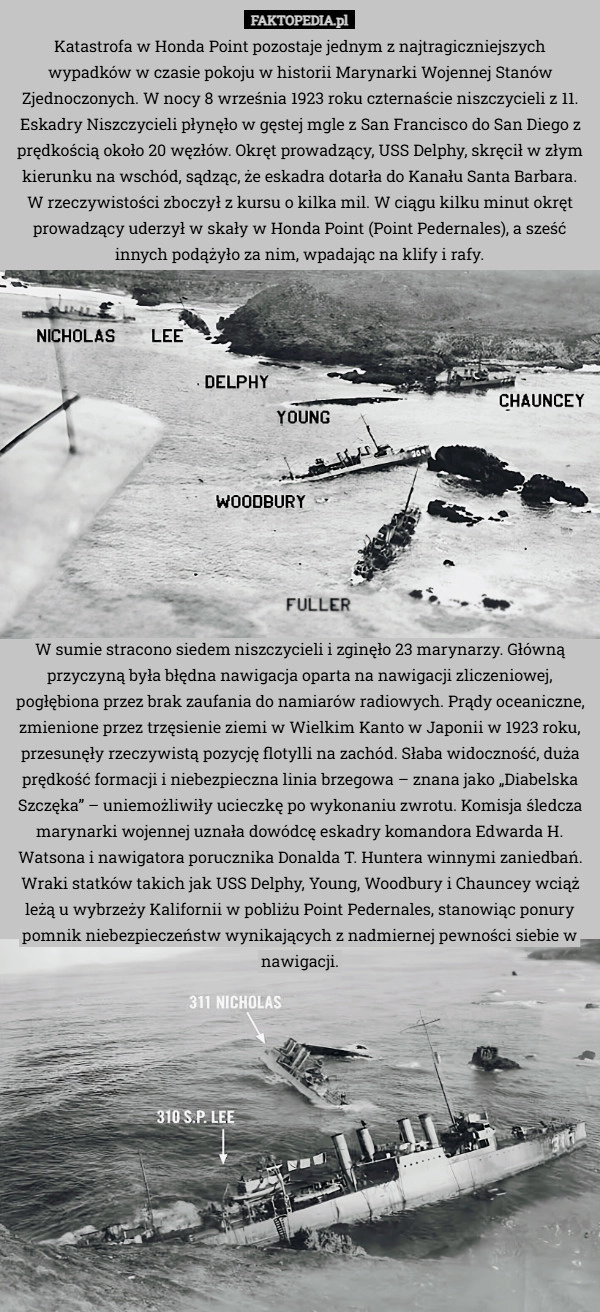 
    Katastrofa w Honda Point pozostaje jednym z najtragiczniejszych wypadków