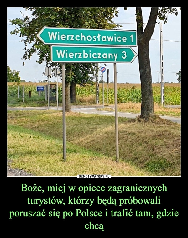 
    
Boże, miej w opiece zagranicznych turystów, którzy będą próbowali poruszać się po Polsce i trafić tam, gdzie chcą 