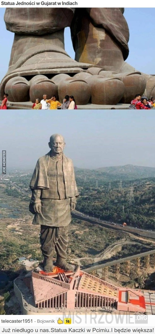 
    
			Statua Jedności w Gujarat w Indiach					