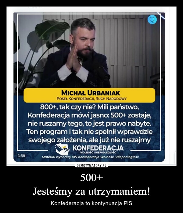 
    500+
Jesteśmy za utrzymaniem!