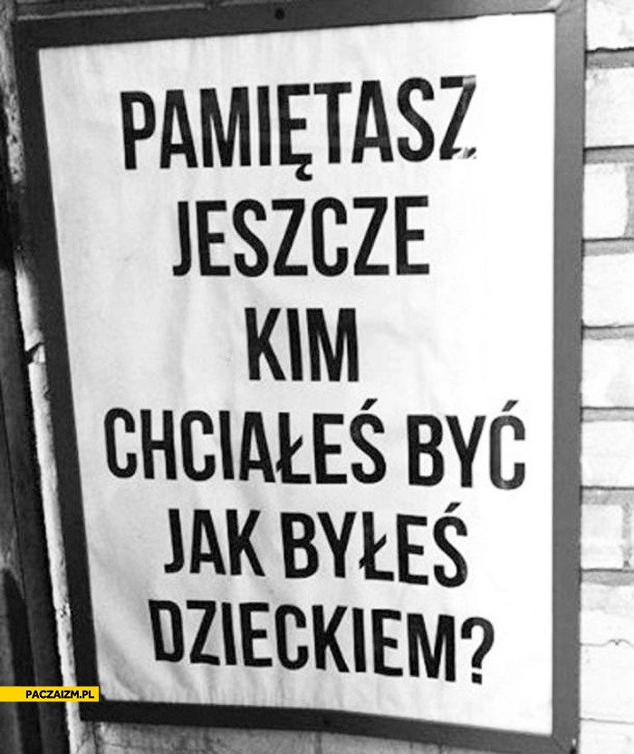 
    Pamiętasz kim jeszcze chciałeś być jak byłeś dzieckiem?