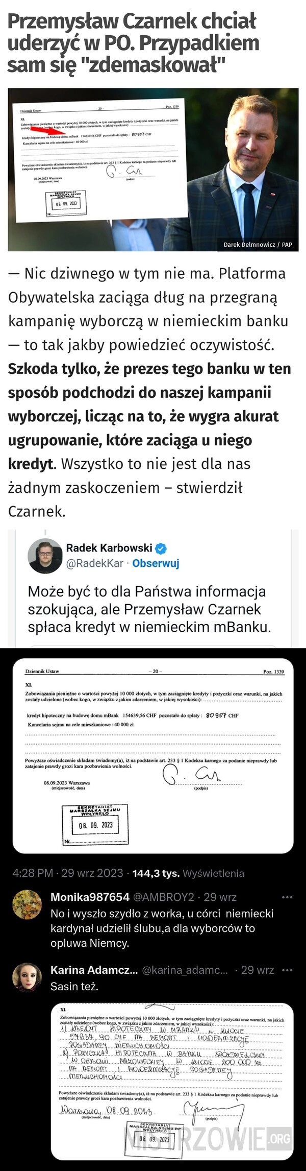 
    Sam się zdemaskował