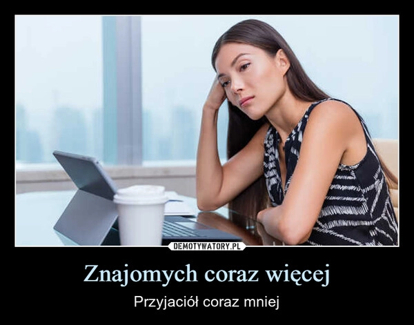 
    Znajomych coraz więcej