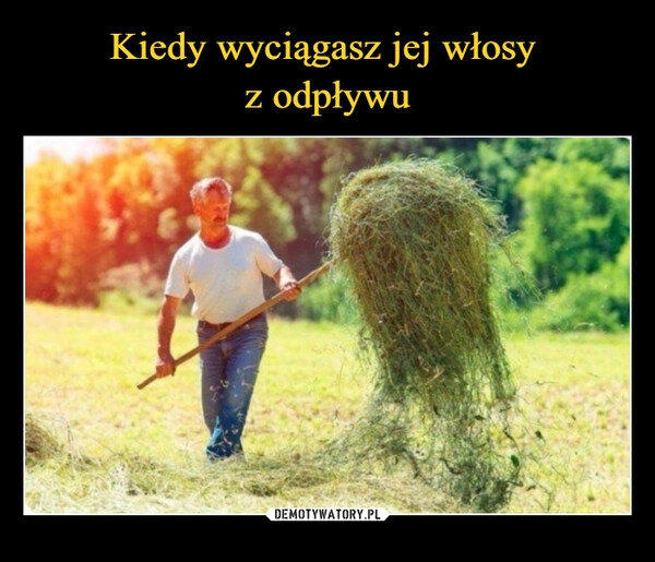 
    Kiedy wyciągasz jej włosy
z odpływu 