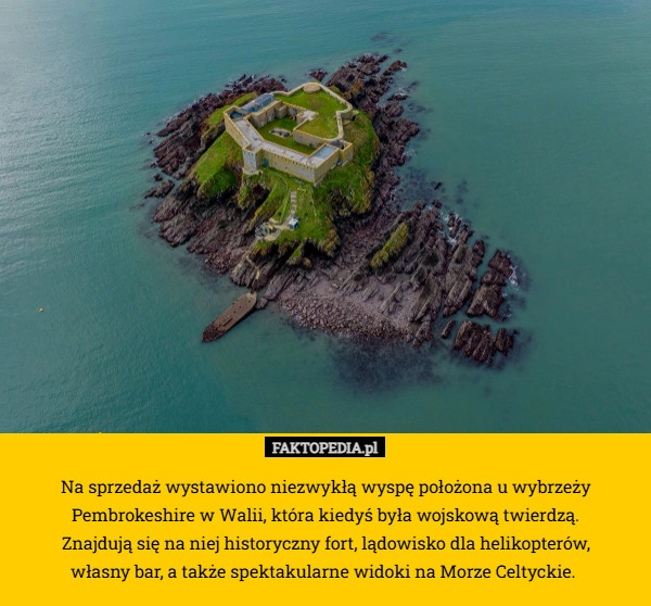 
    Na sprzedaż wystawiono niezwykłą wyspę położona u wybrzeży Pembrokeshire