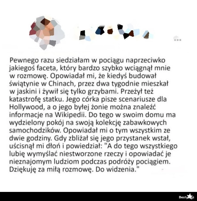 
    Pan z pociągu 