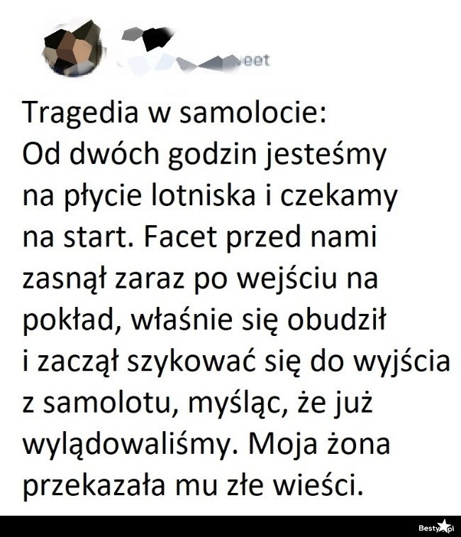 
    Tragedia w samolocie 