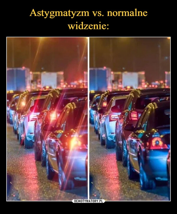 
    Astygmatyzm vs. normalne widzenie: