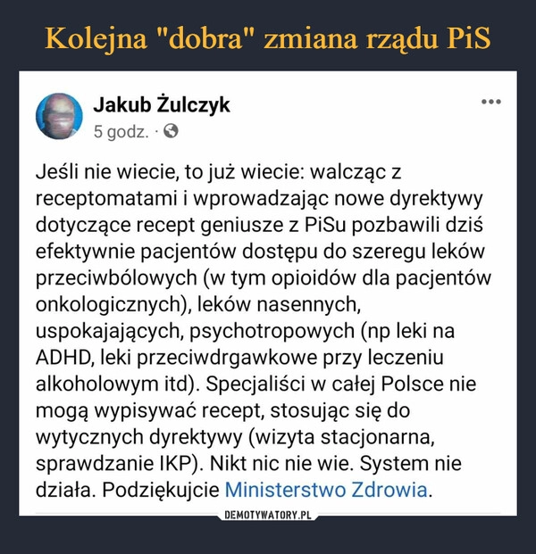 
    Kolejna "dobra" zmiana rządu PiS