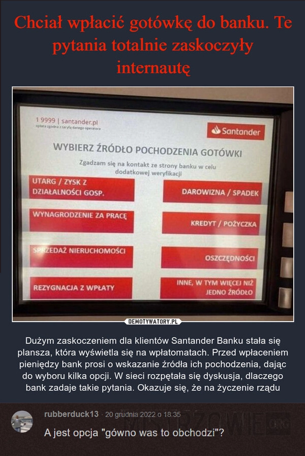 
    
			Wpłata gotówki do banku					