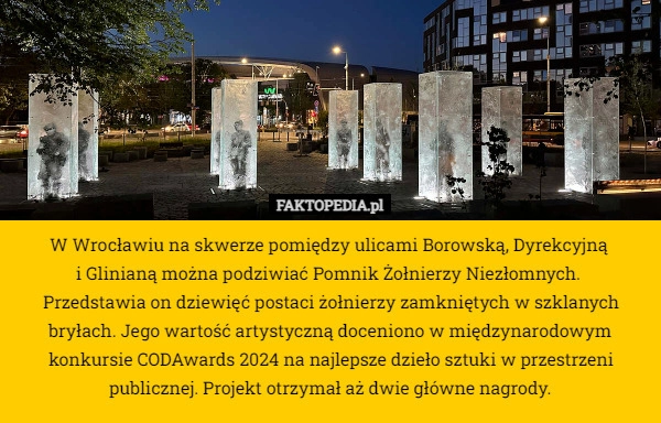 
    W Wrocławiu na skwerze pomiędzy ulicami Borowską, Dyrekcyjną 
i Glinianą