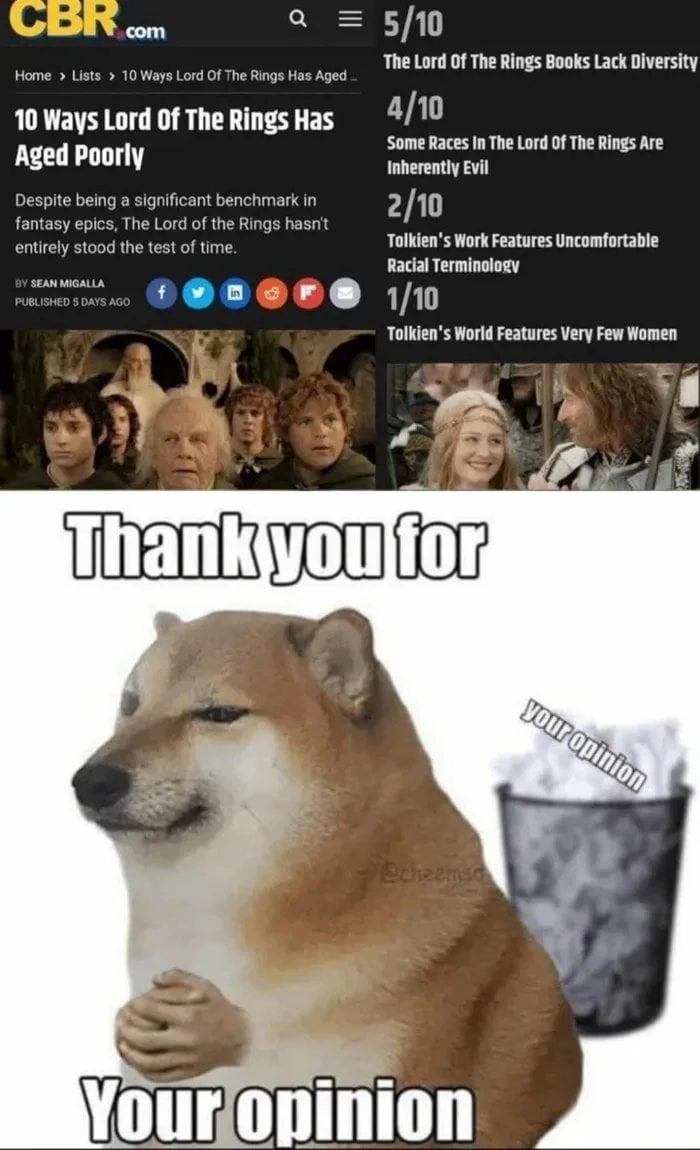 
    Good thing this trilogy was made in early 2000s