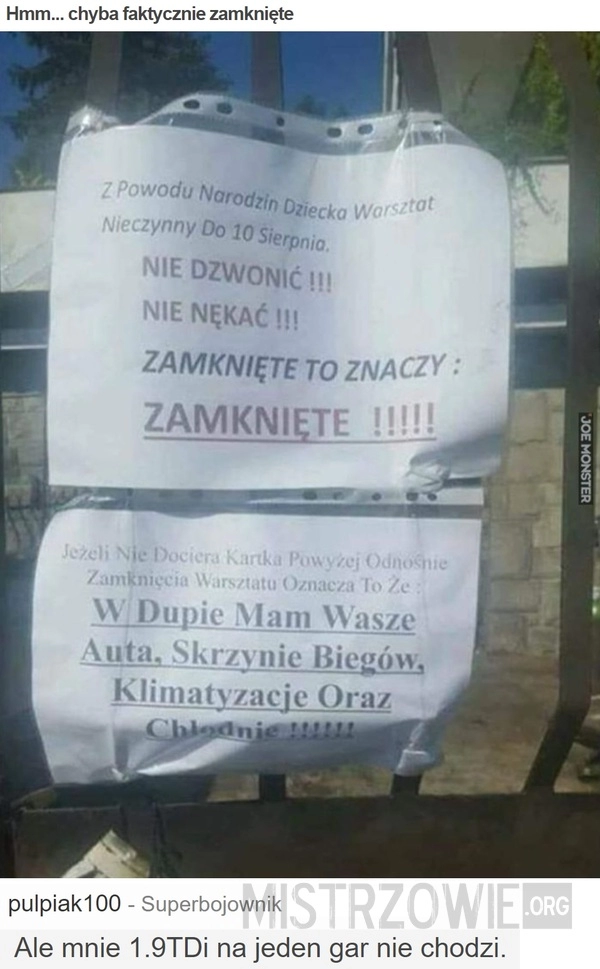 
    Hmm... chyba faktycznie zamknięte