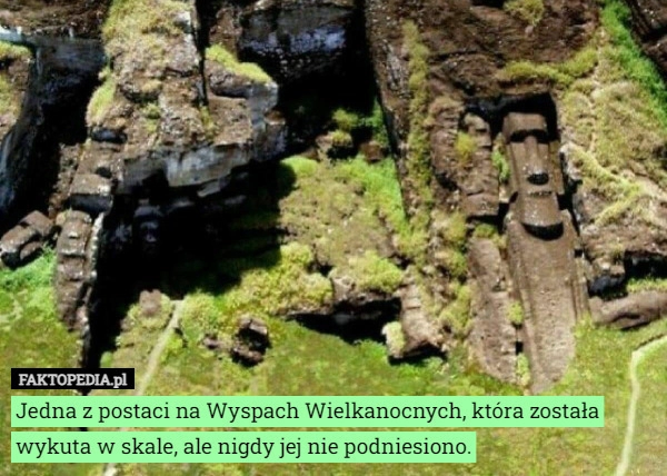 
    Jedna z postaci na Wyspach Wielkanocnych, która została wykuta w skale,