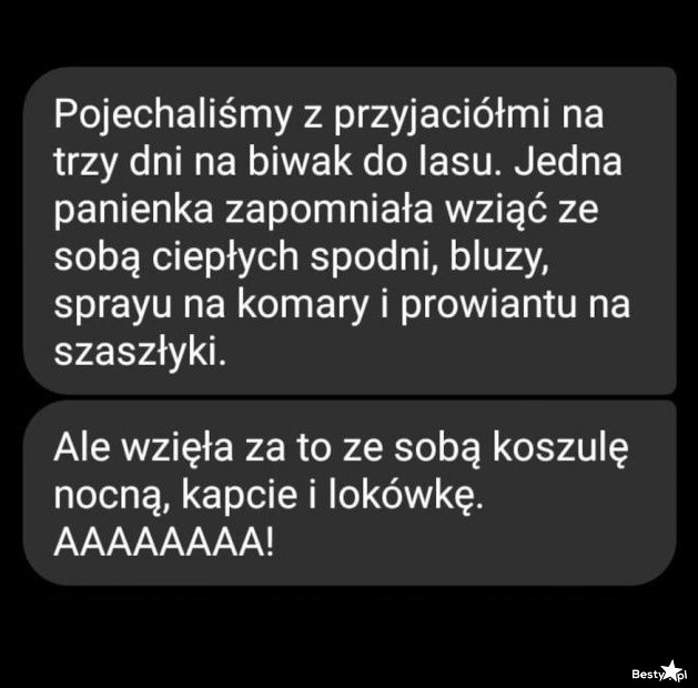 
    Pakowanie na biwak 