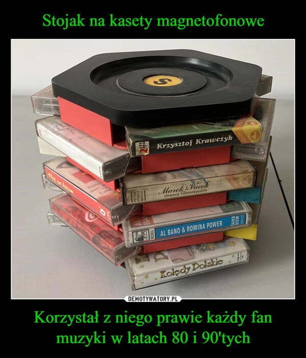 
    Stojak na kasety magnetofonowe Korzystał z niego prawie każdy fan muzyki w latach 80 i 90'tych