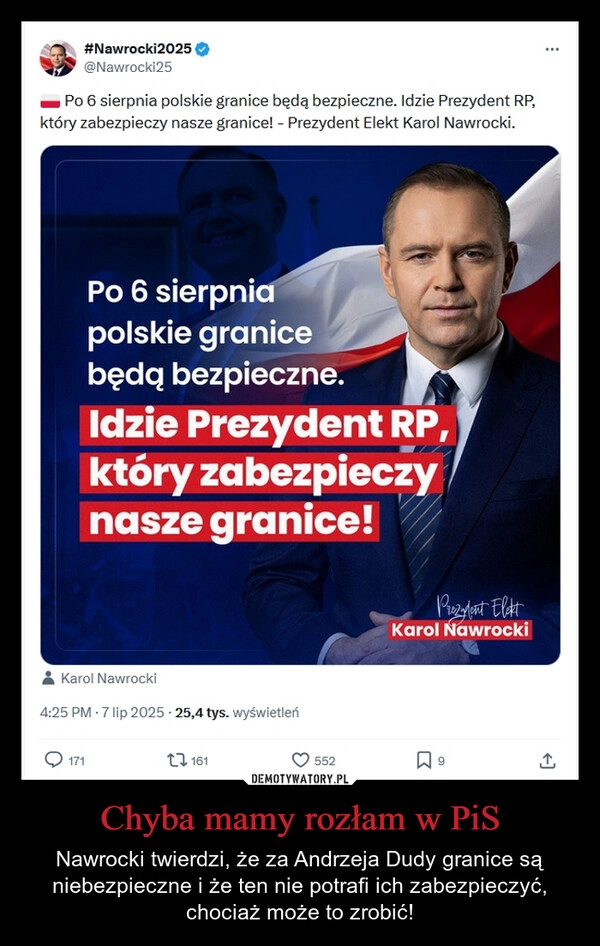 
    Chyba mamy rozłam w PiS