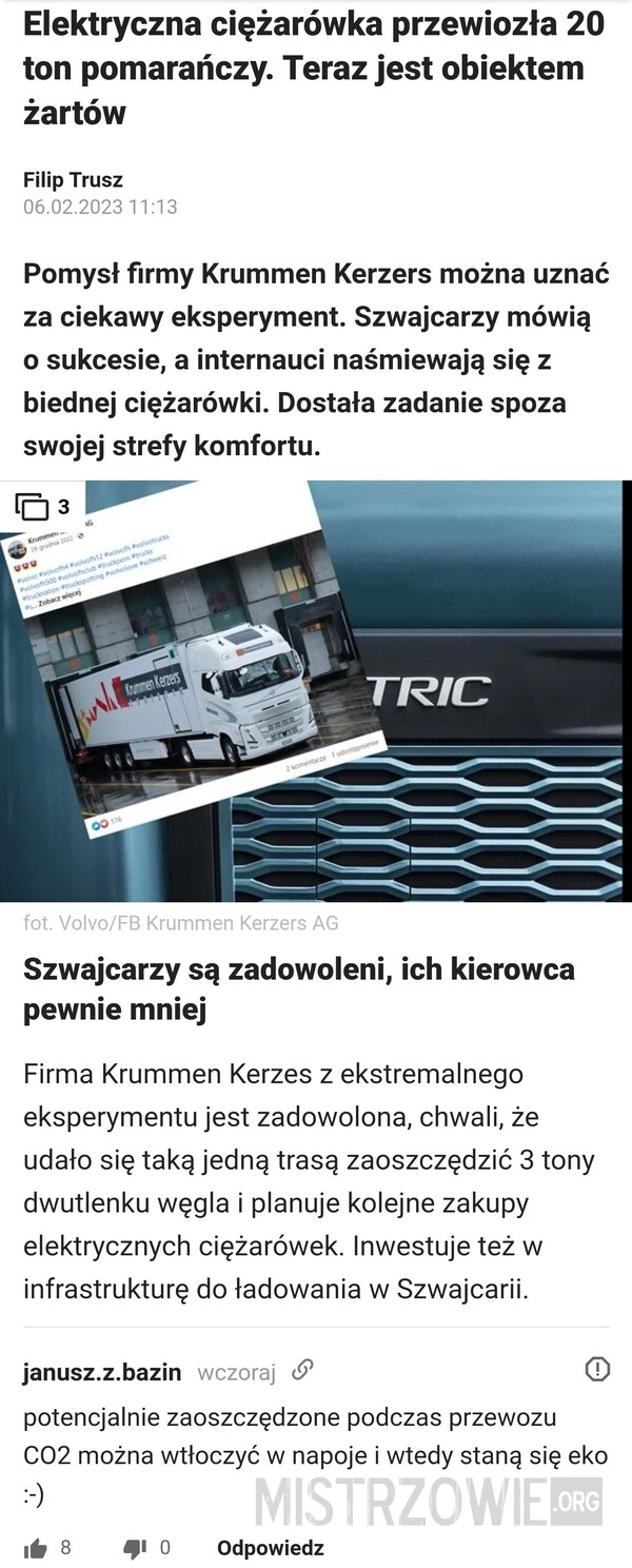 
    Elektryczna ciężarówka