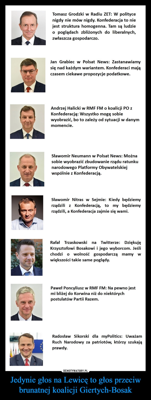 
    Jedynie głos na Lewicę to głos przeciw brunatnej koalicji Giertych-Bosak