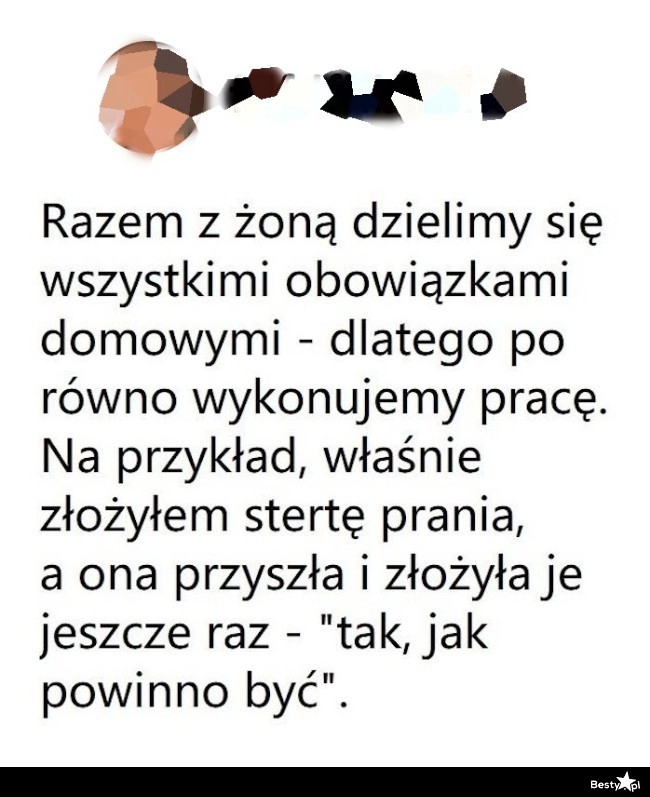 
    Podział obowiązków domowych 