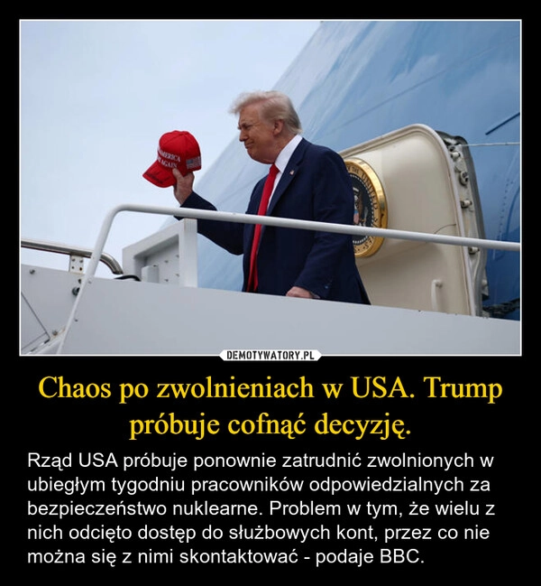 
    Chaos po zwolnieniach w USA. Trump próbuje cofnąć decyzję.