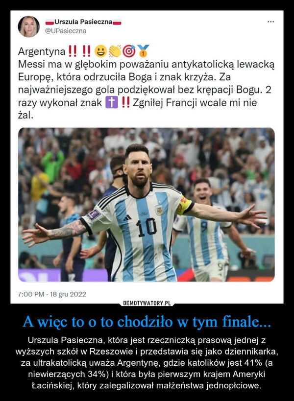 
    
A więc to o to chodziło w tym finale... 