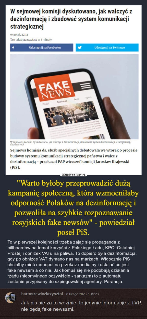 
    Walka z dezinformacją