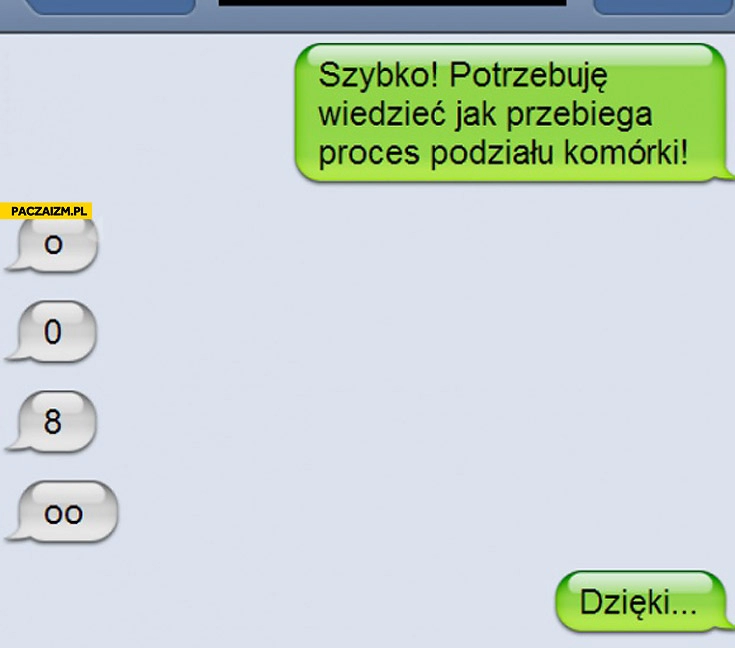 
    Jak przebiega proces podziału komórki sms