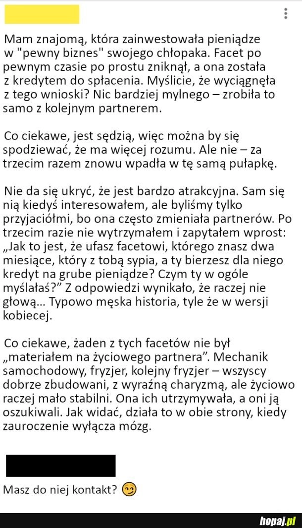 
    Poproszę do niej kontakt