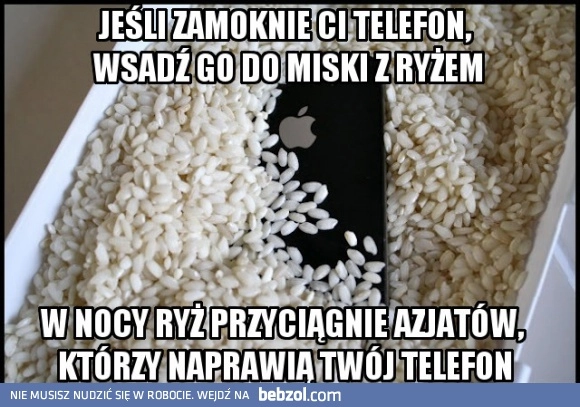 
    Sposób na zamoczony telefon